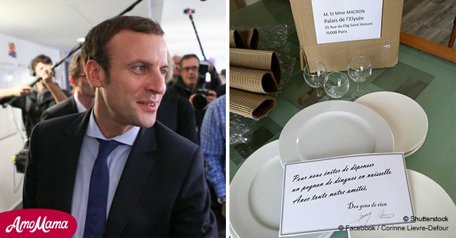 Un couple de retraités a envoyé leur propre vaisselle aux Macron pour aider l'Élysée à économser 500 000 euros