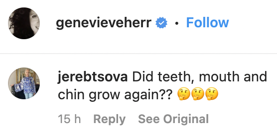 Commentaire d'un fan sur le post de Genevieve Herr de Julia Roberts comme visage de Chopard le 16 mars 2023. | Source : Instagram/genevieveherr