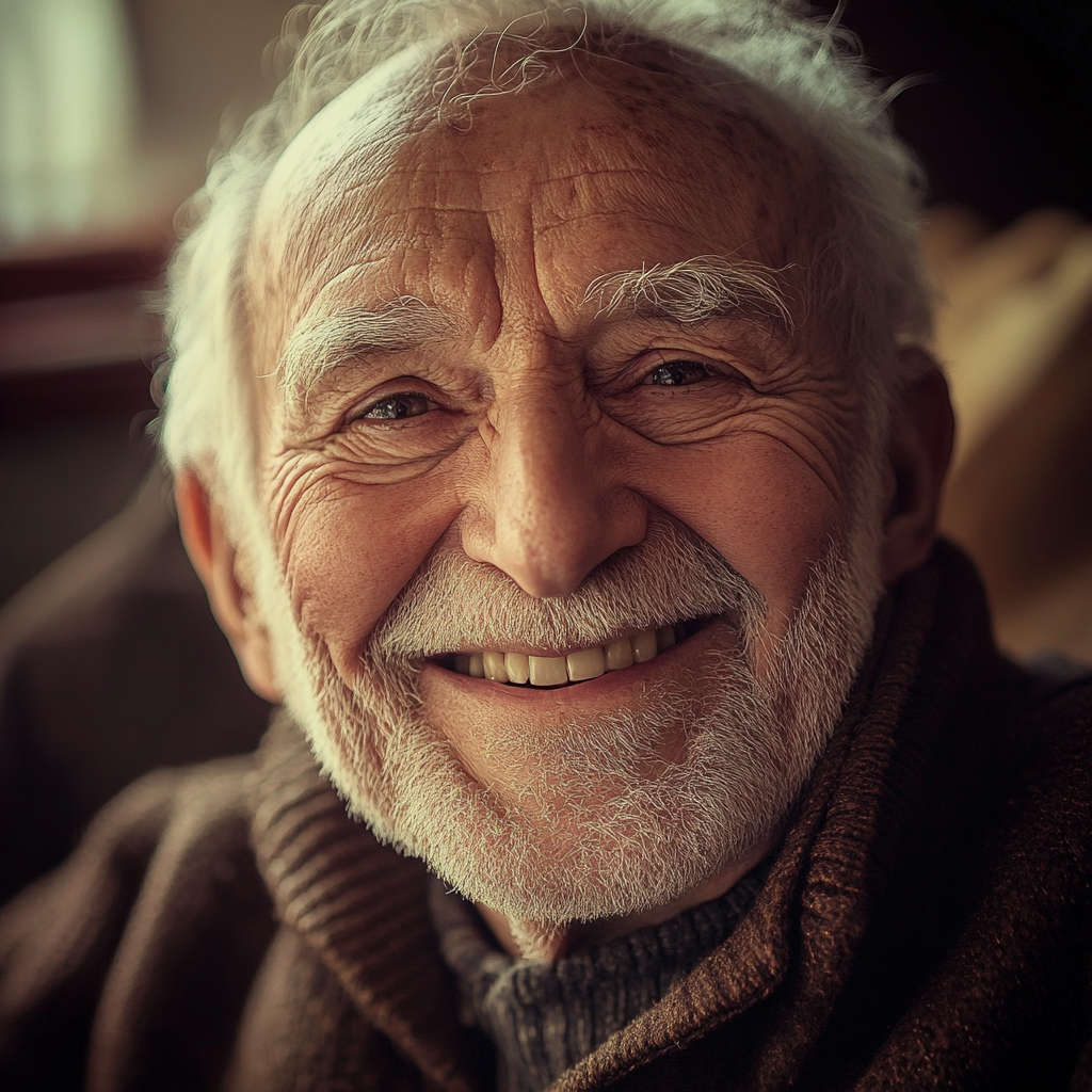 Un vieil homme souriant | Source : Midjourney