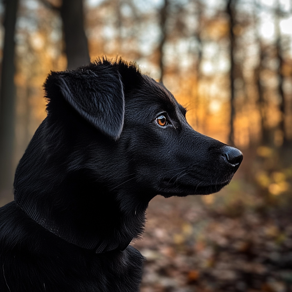 Un chien noir | Source : Midjourney