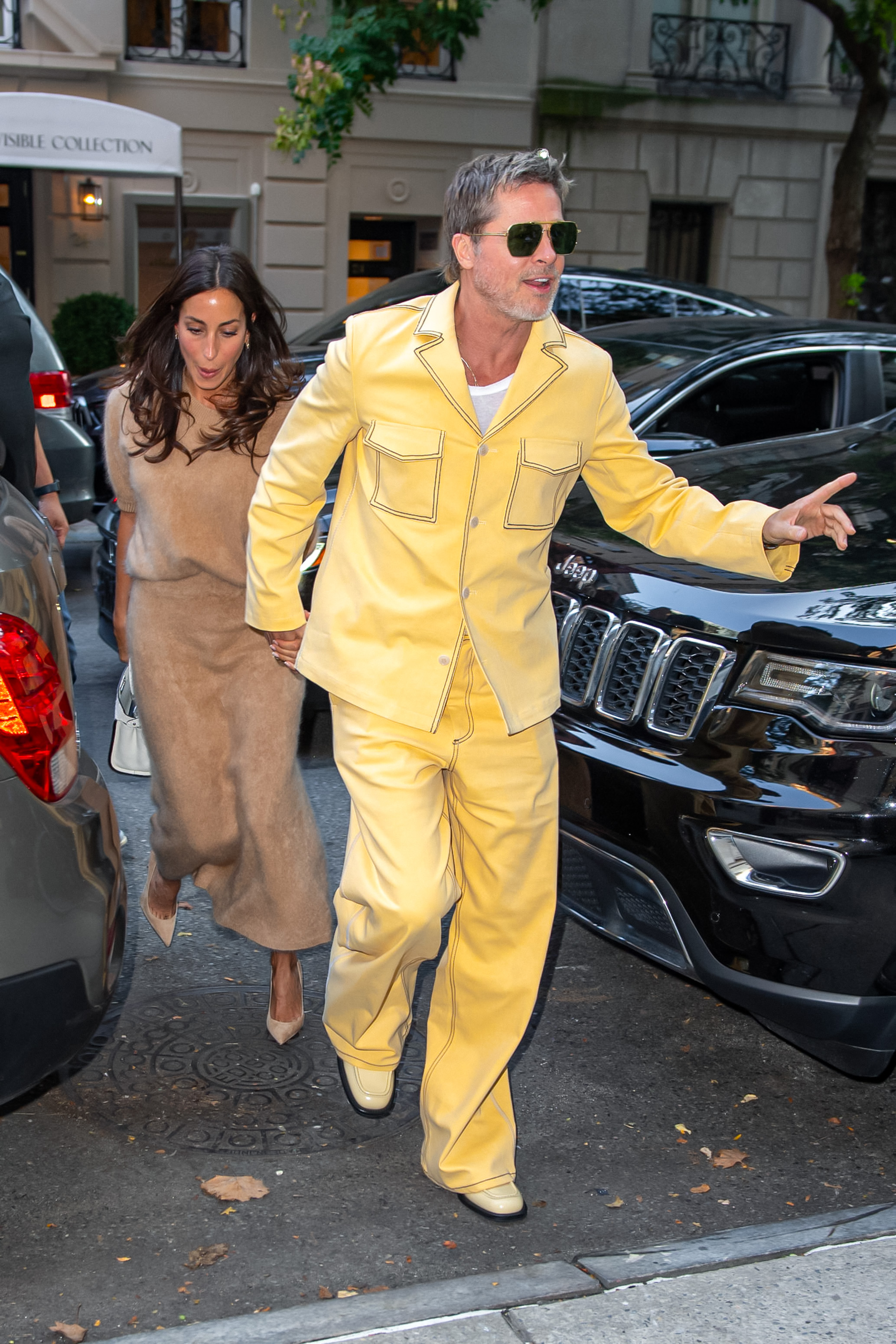 Ines de Ramon et Brad Pitt. | Source : Getty Images