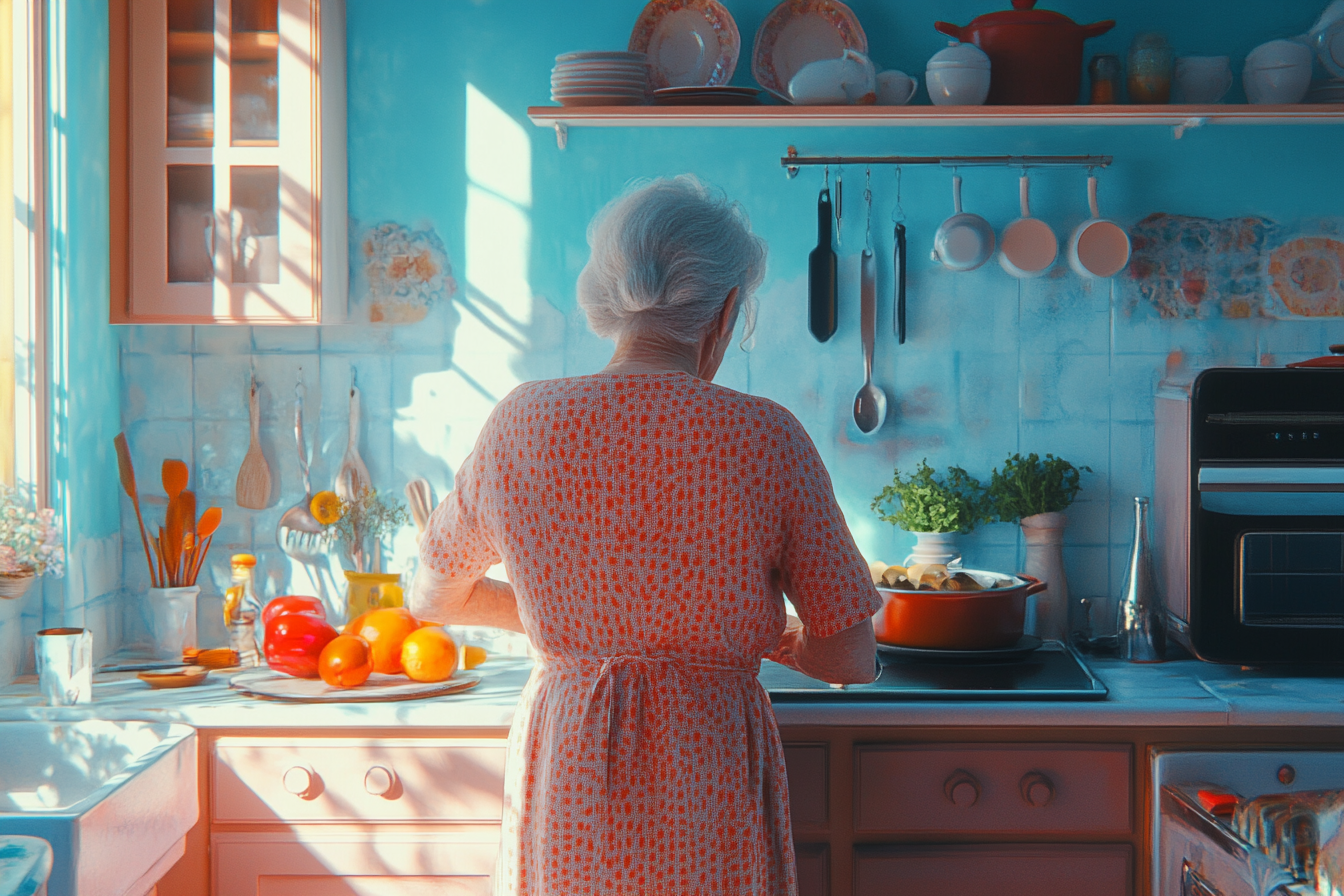 Une femme travaillant dans la cuisine | Source : Midjourney