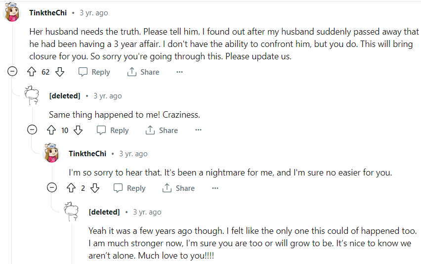 Commentaire d'un utilisateur sur l'histoire d'une utilisatrice de Reddit, datée du 19 décembre 2020 | Source : reddit.com