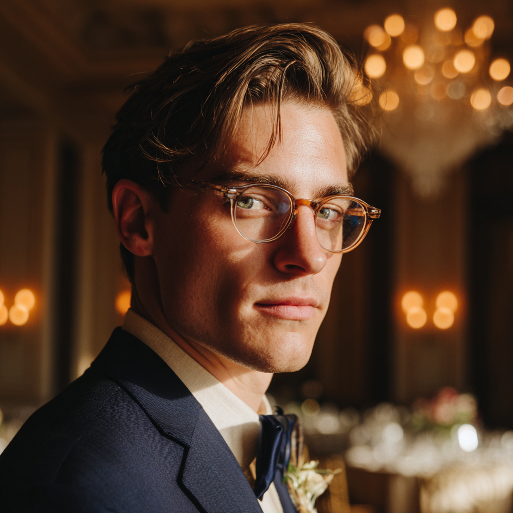 Un homme sévère portant un costume bleu marine | Source : Midjourney