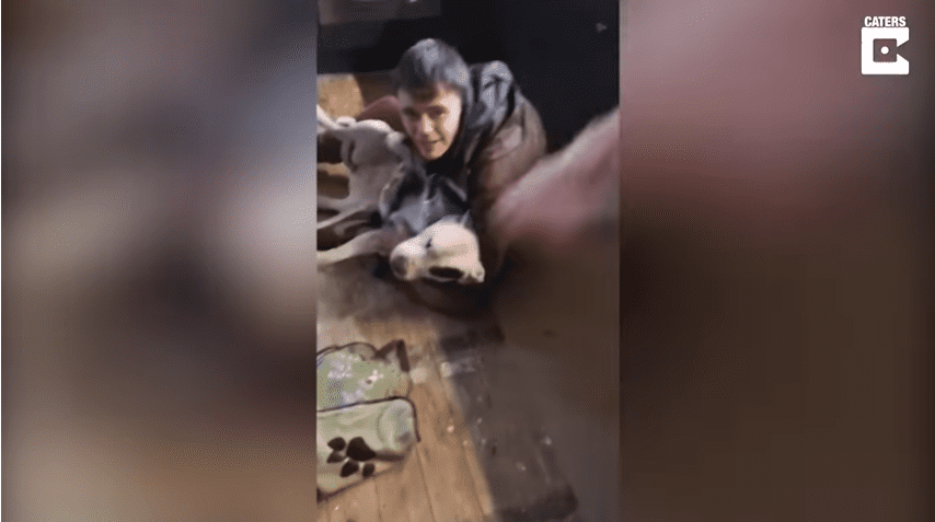 Lee serrant sa chienne dans ses bras | Source : youtube