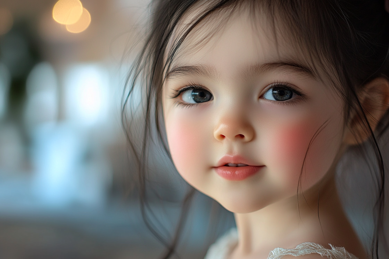 Une petite fille qui sourit | Source : Midjourney