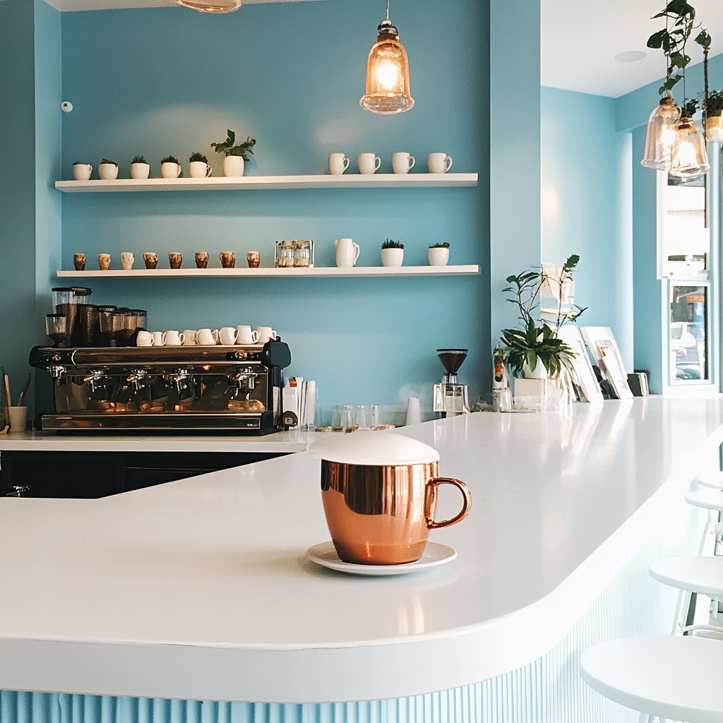 Une machine à café sur un comptoir | Source : Midjourney