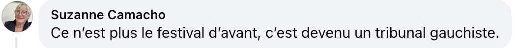 Capture d'écran du commentaire d'un internaute I Source : Facebook