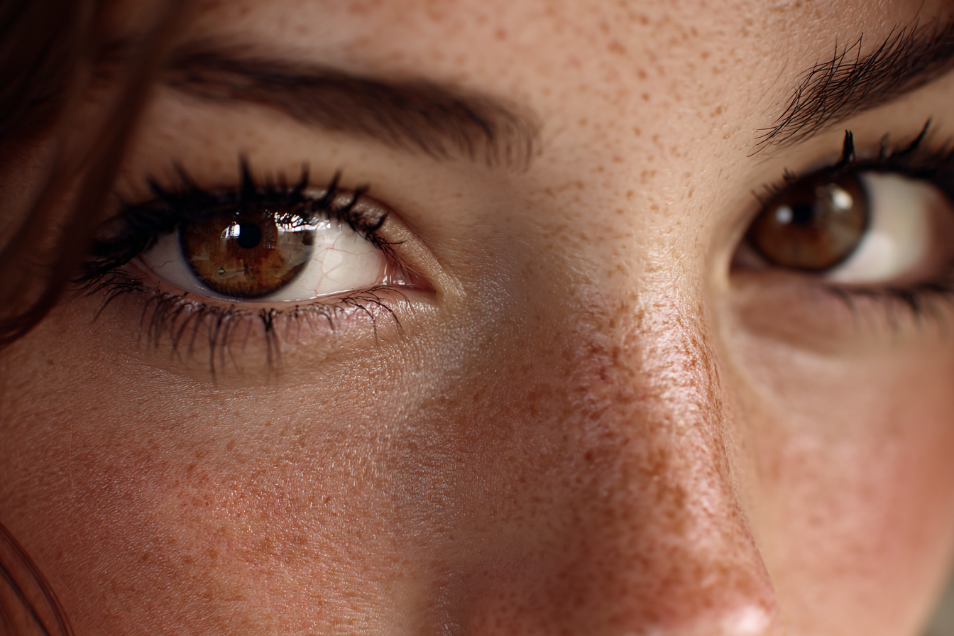 Les yeux bruns d'une femme | Source : Midjourney