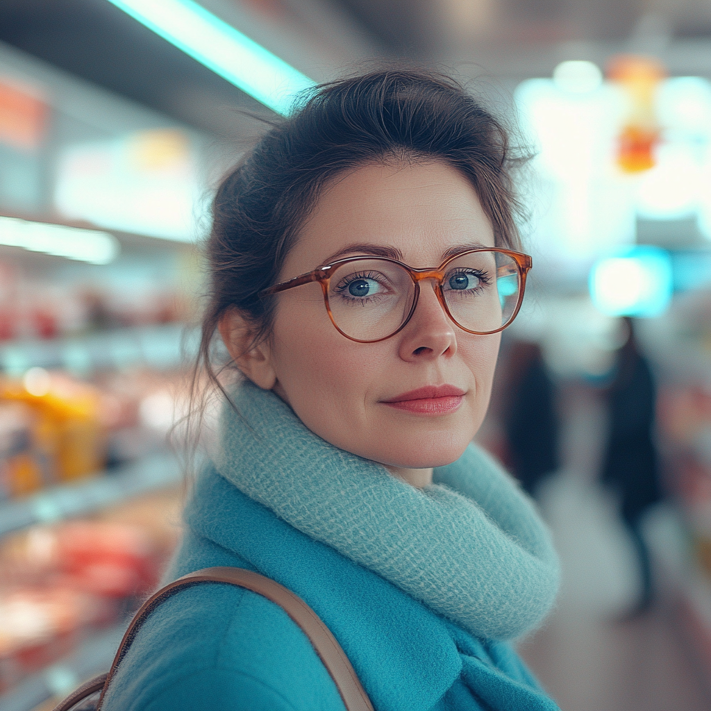 Un gros plan d'une femme dans un supermarché | Source : Midjourney