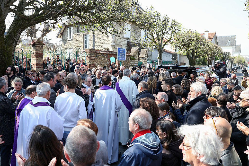 Funérailles de Bruno Salomone, le 23 mars 2026 à Joinville-le-Pont, en France I Source : Getty Images