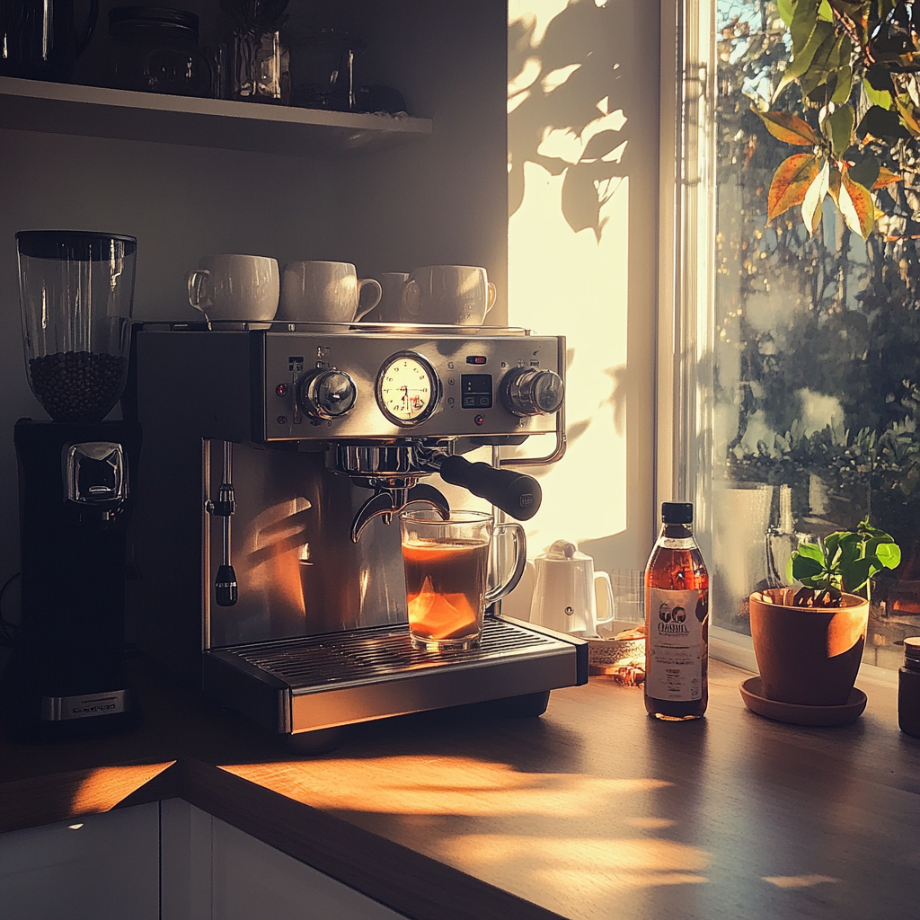 Une machine à café dans une cuisine | Source : Midjourney