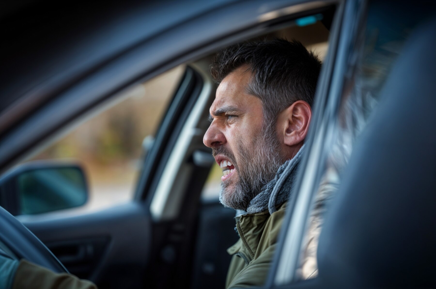 Un homme en colère au volant | Source : Freepik