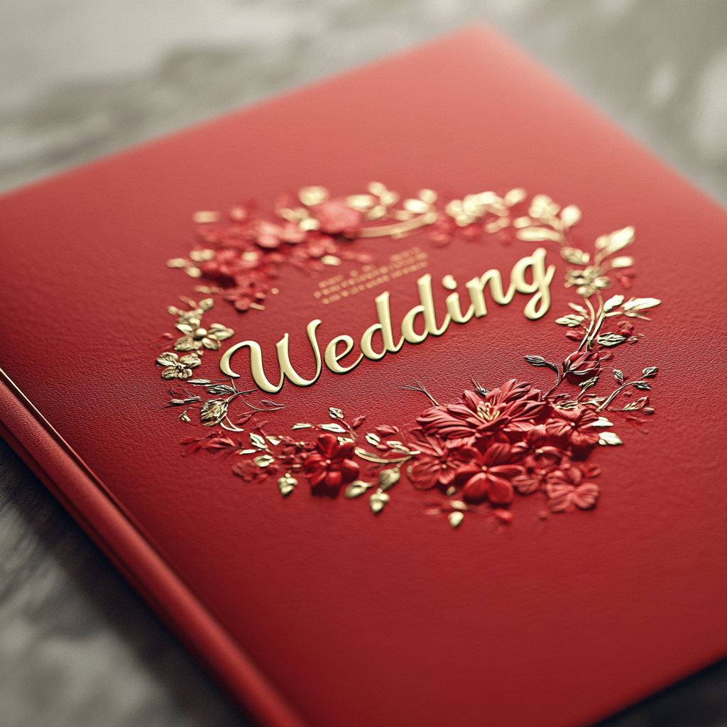 Une carte d'invitation de mariage | Source : Midjourney