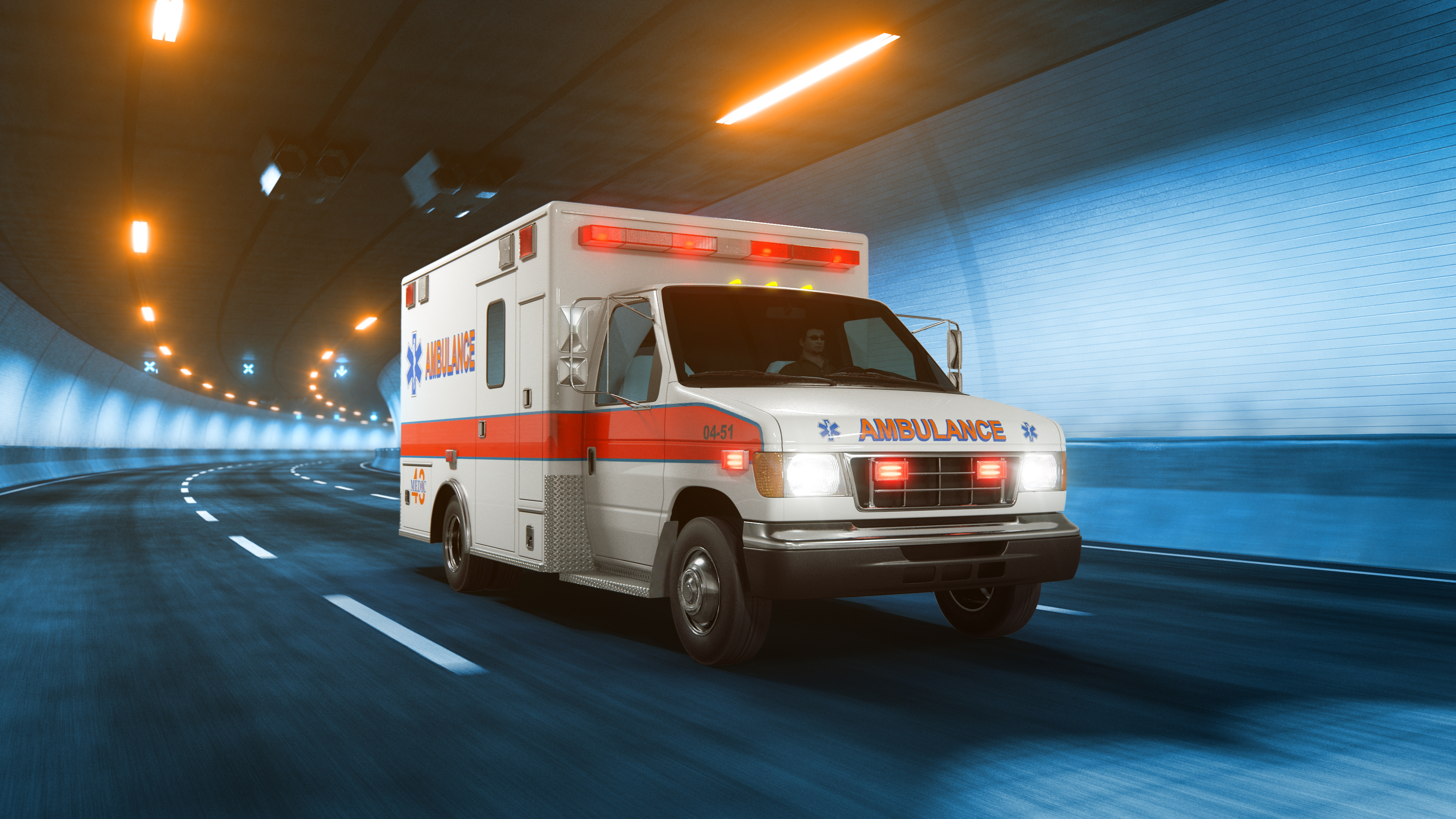 Une ambulance sur la route | Source : Shutterstock