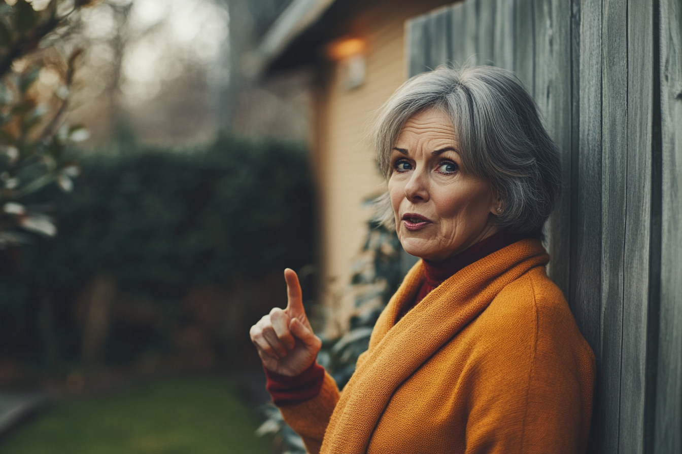 Une femme en colère qui pointe son doigt | Source : Midjourney