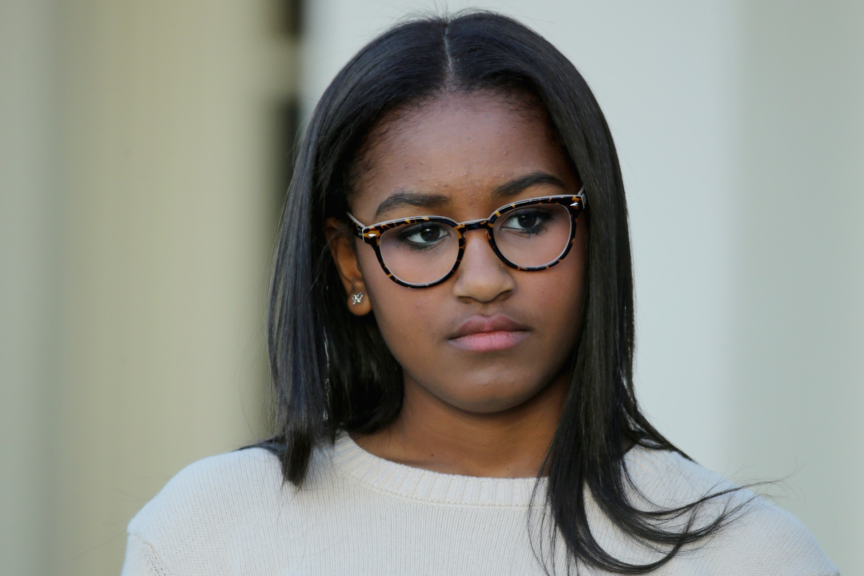 Sasha Obama à la Maison Blanche à Washington le 25 novembre 2015 | Source : Getty Images