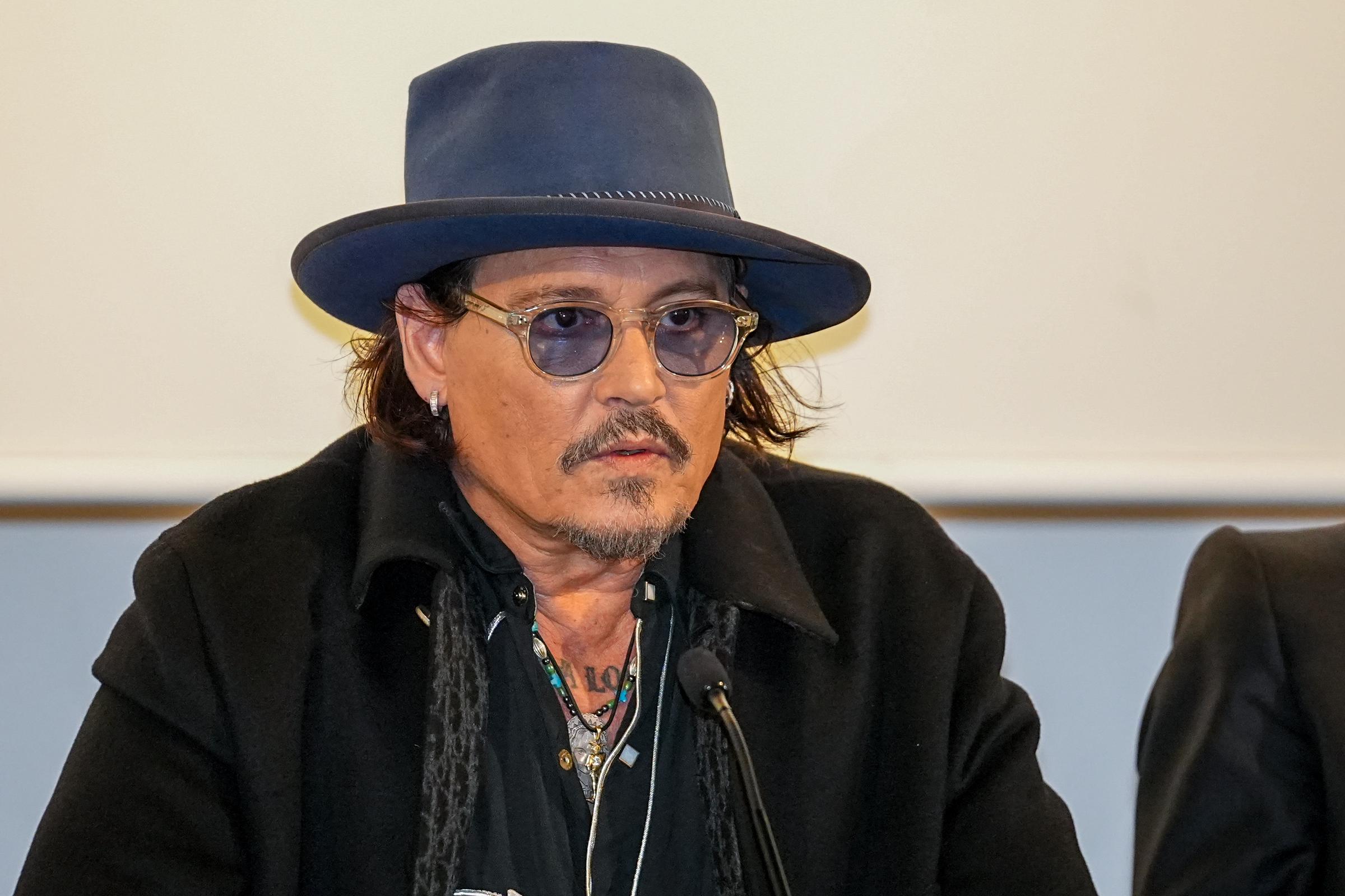 Johnny Depp lors de la conférence de presse du film 'Modi' le 9 novembre 2024, à Séville, en Andalousie, en Espagne. | Source : Getty Images