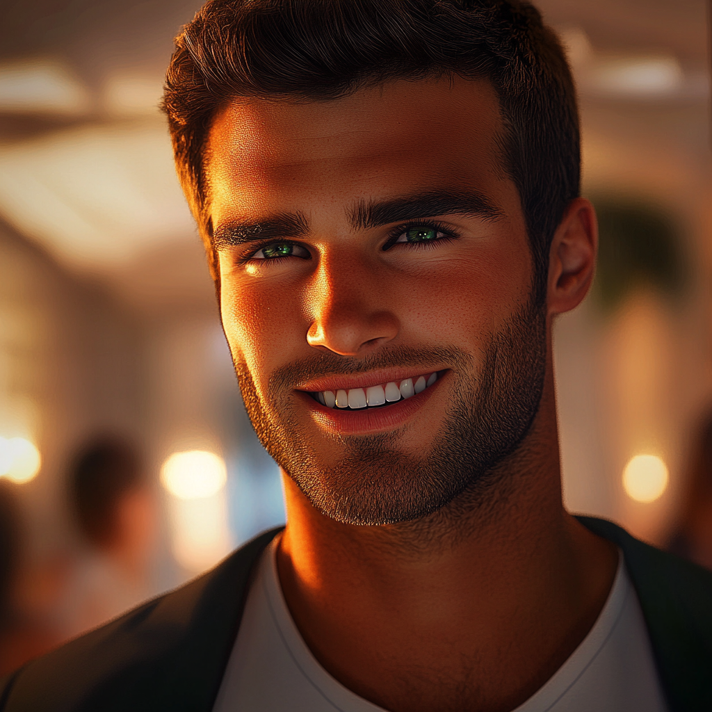 Un homme qui sourit | Source : Midjourney