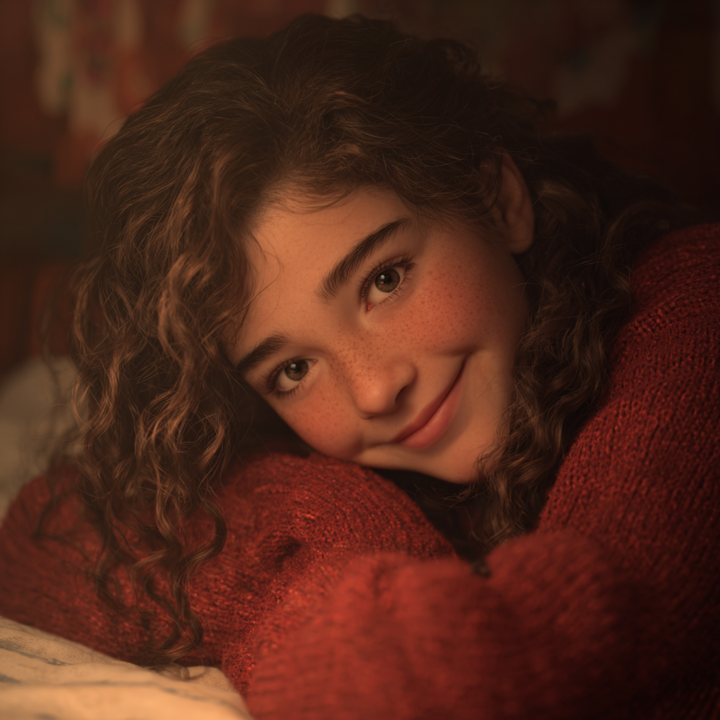 Une adolescente souriante | Source : Midjourney