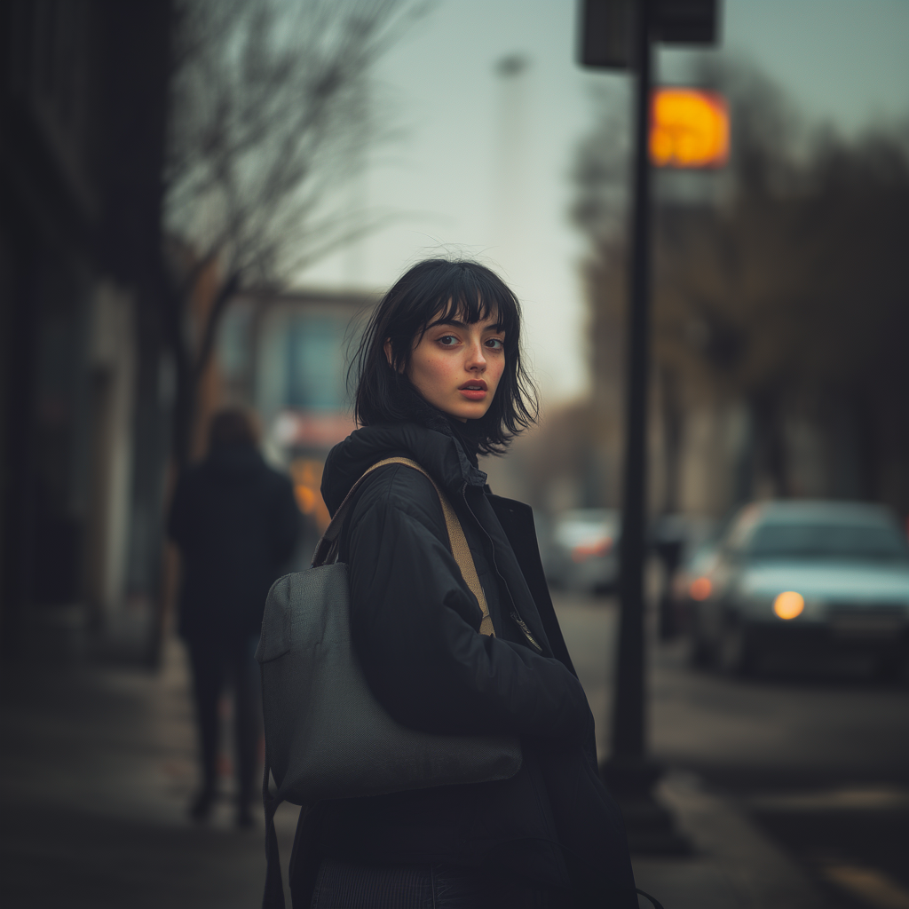 Une femme marchant avec un sac | Source : Midjourney