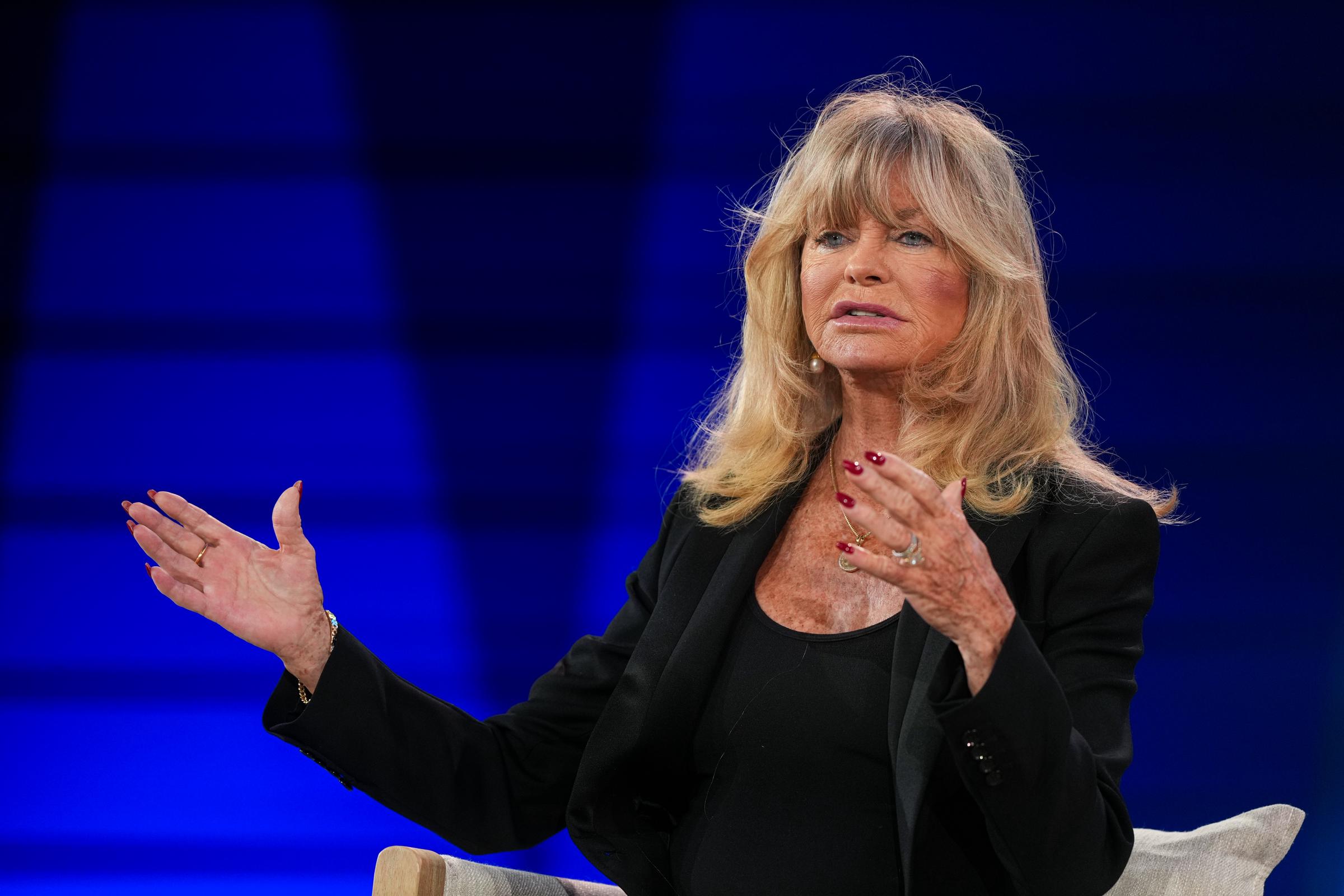 Goldie Hawn prend la parole lors du sommet 2025 Concordia, le 23 septembre 2025 à New York. | Source : Getty Images