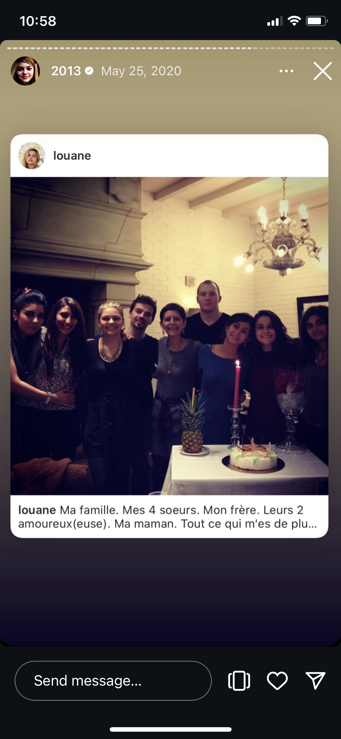 Louane et sa famille | Source : capture Instagram