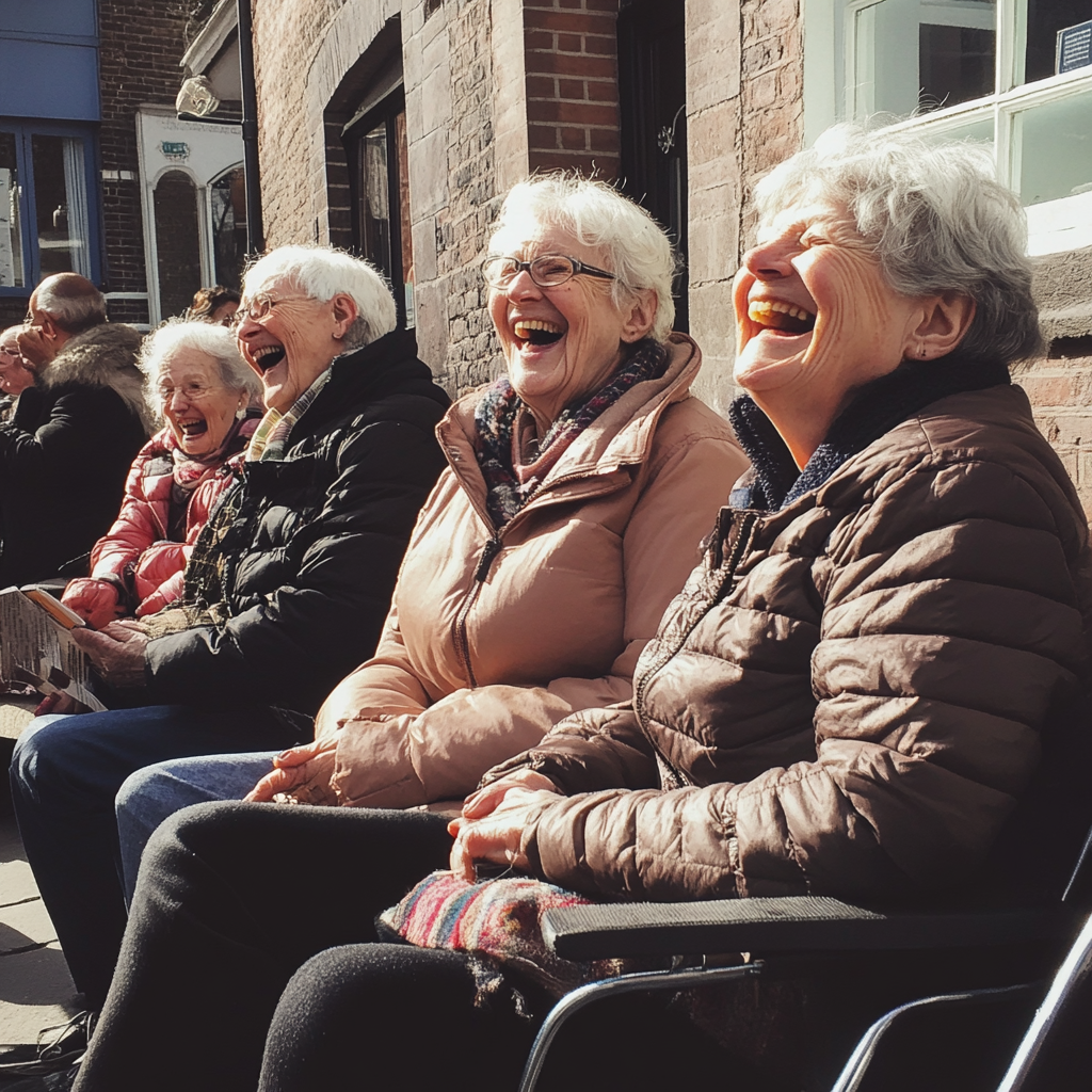 Un groupe de personnes âgées assises ensemble | Source : Midjourney