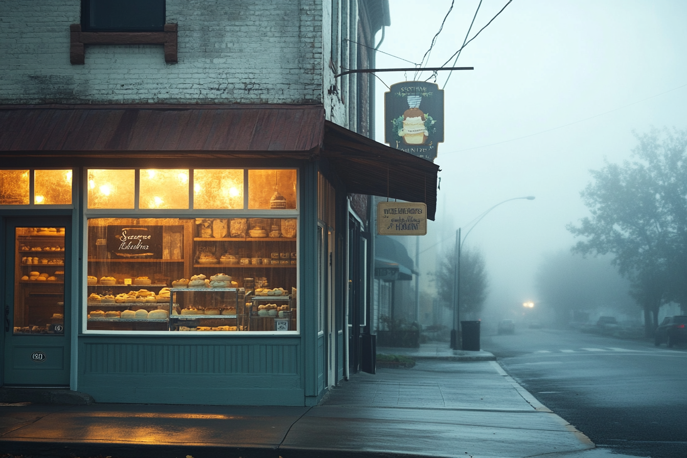 Une boulangerie au coin d'une rue | Source : Midjourney