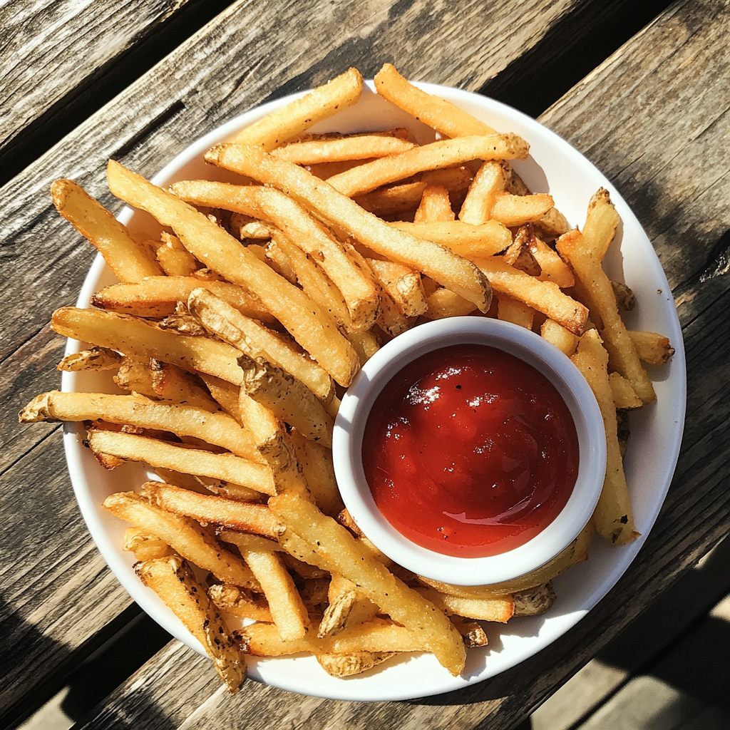 Une assiette de frites | Source : Midjourney