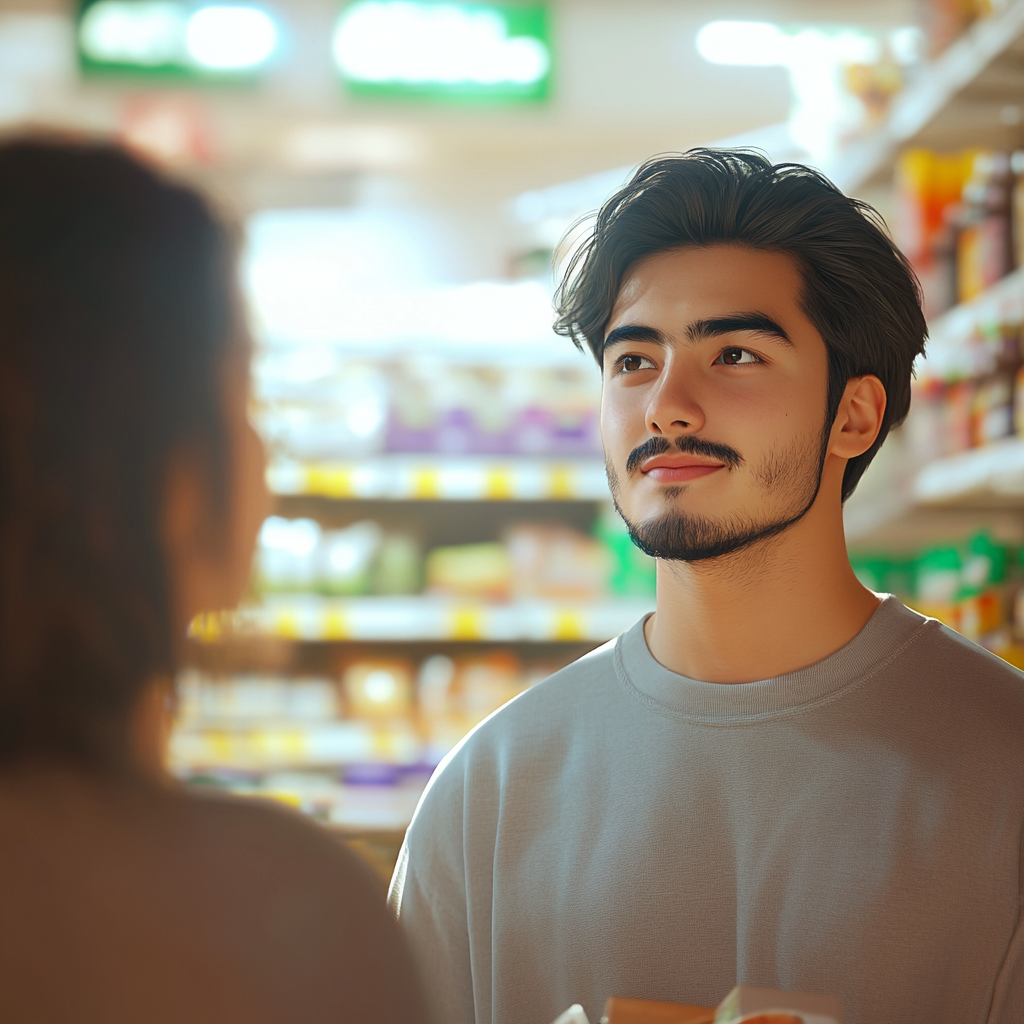 Un homme qui parle à une femme | Source : Midjourney