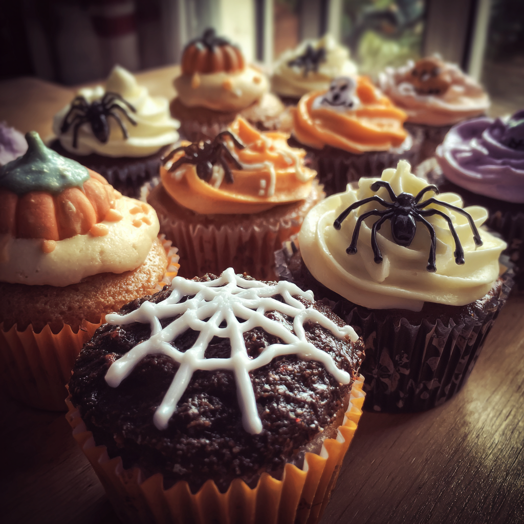 Cupcakes sur le thème d'Halloween | Source : Midjourney