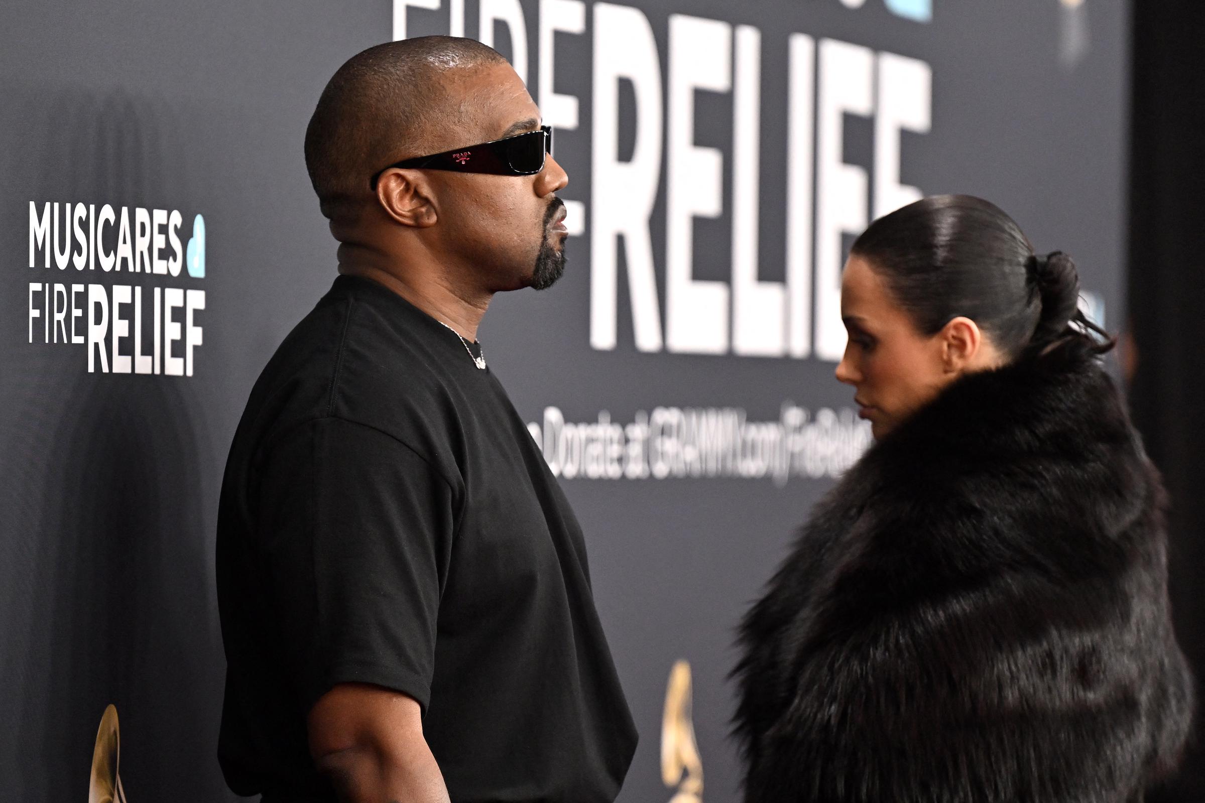 Kanye West et Bianca Censori le 2 février 2025 | Source : Getty Images