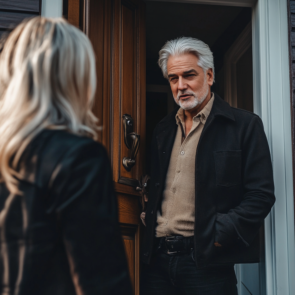 Un homme et sa fille en pleine conversation | Source : Midjourney