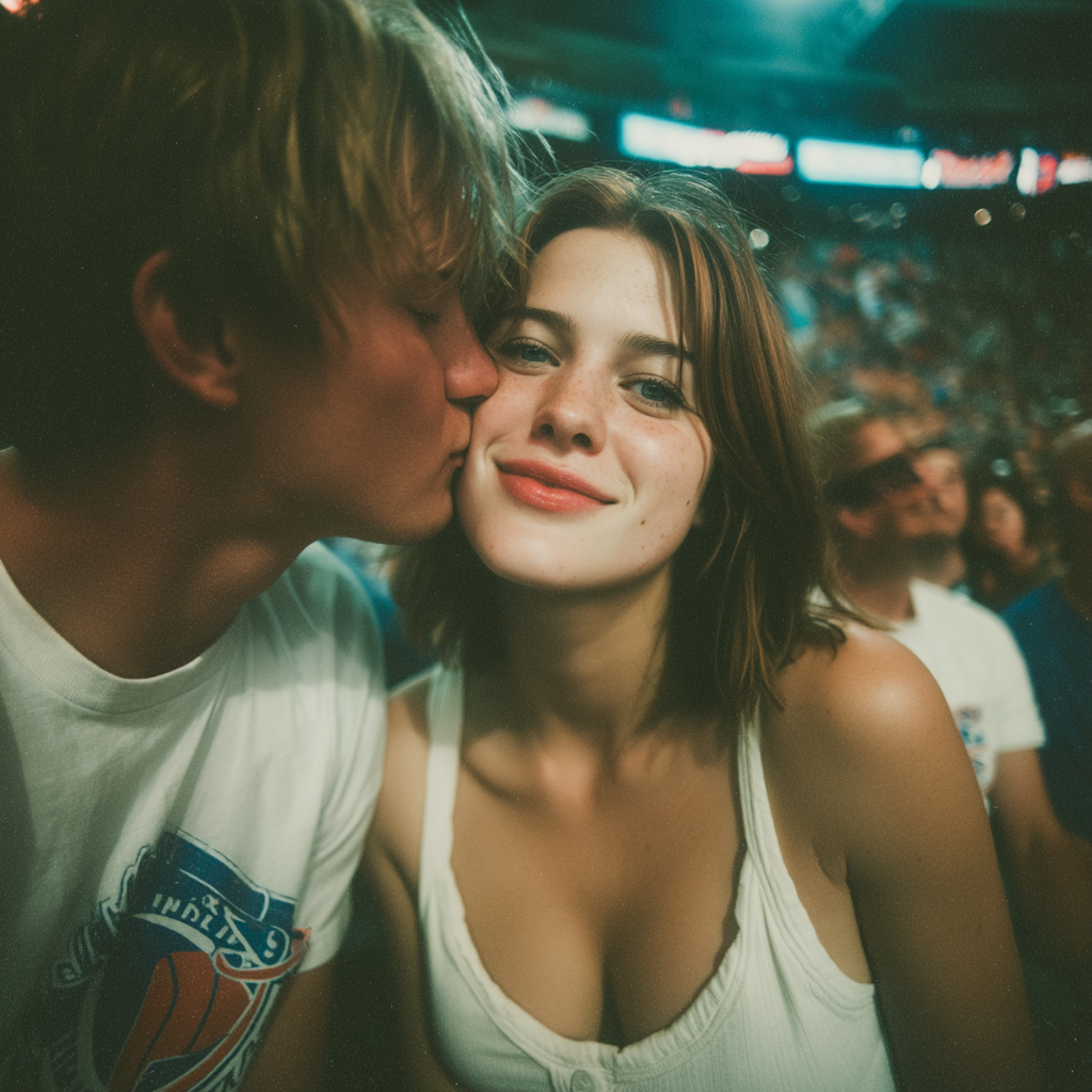 Un homme qui embrasse une femme | Source : Midjourney