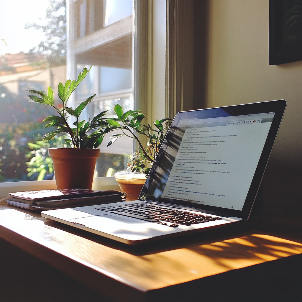 Un ordinateur portable ouvert | Source : Midjourney