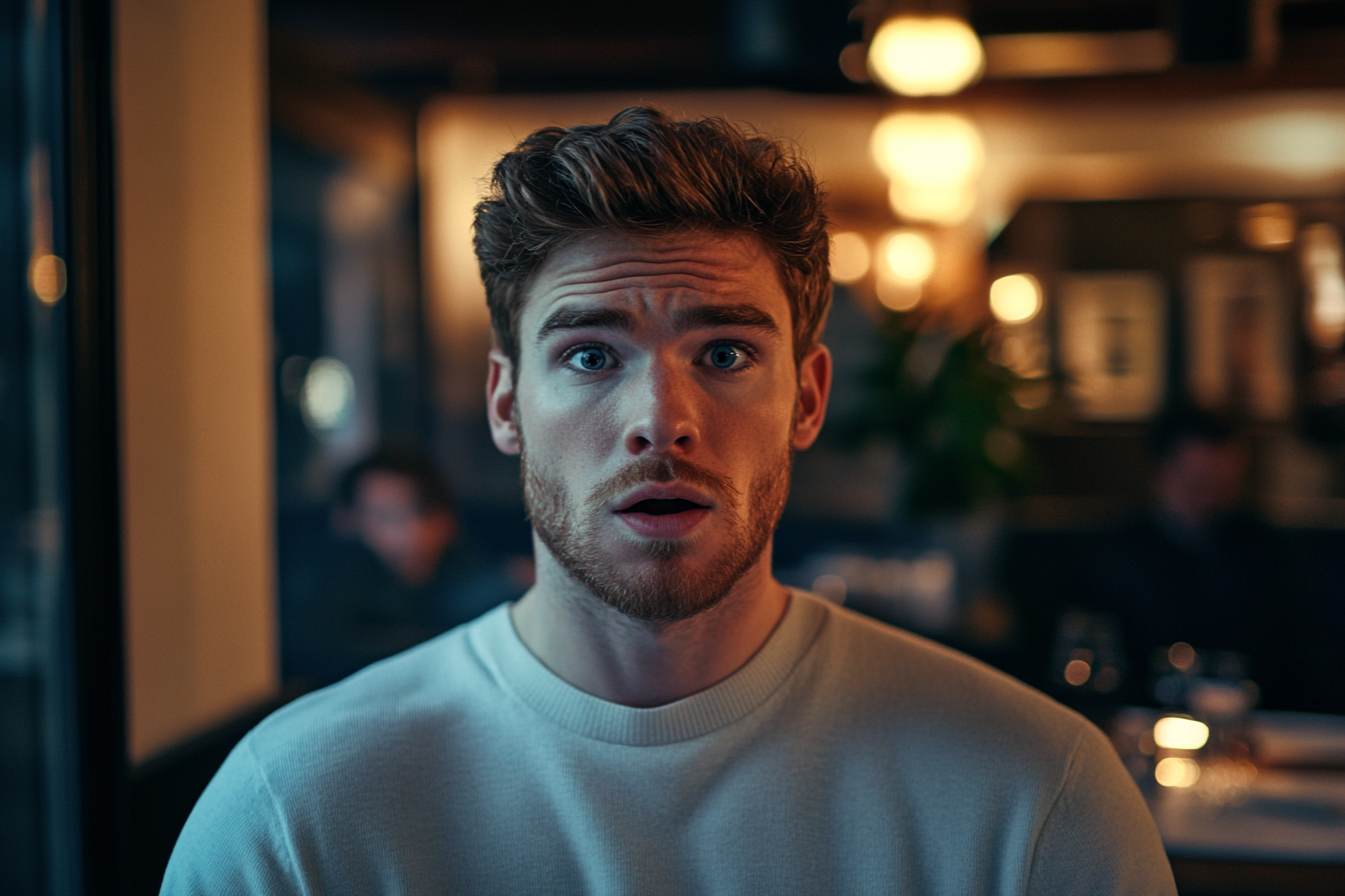 Un homme debout dans un restaurant | Source : Midjourney