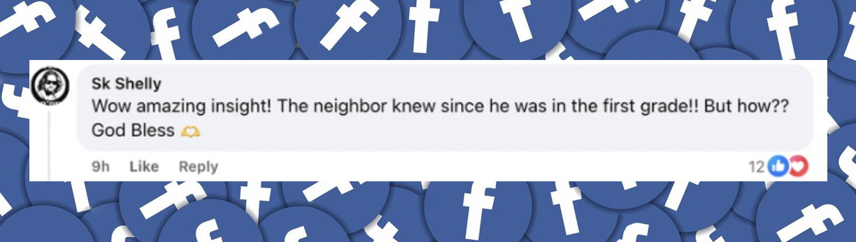 Commentaire d'un fan à propos de l'histoire que John Prevost a partagée sur son frère, le pape Léon, posté le 8 mai 2025. | Source : Facebook/ABC News