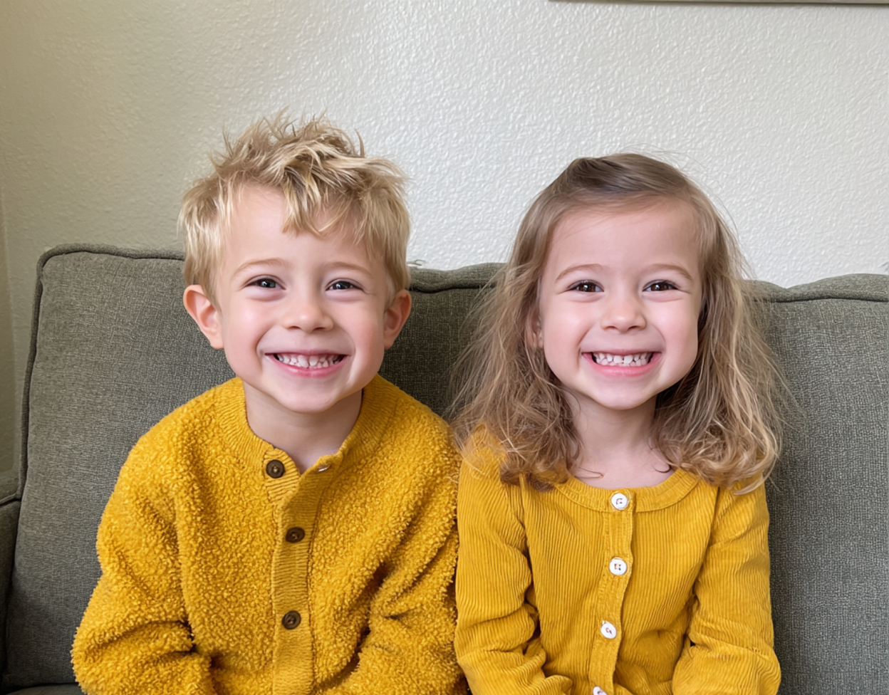 Des jumeaux souriants | Source : Midjourney