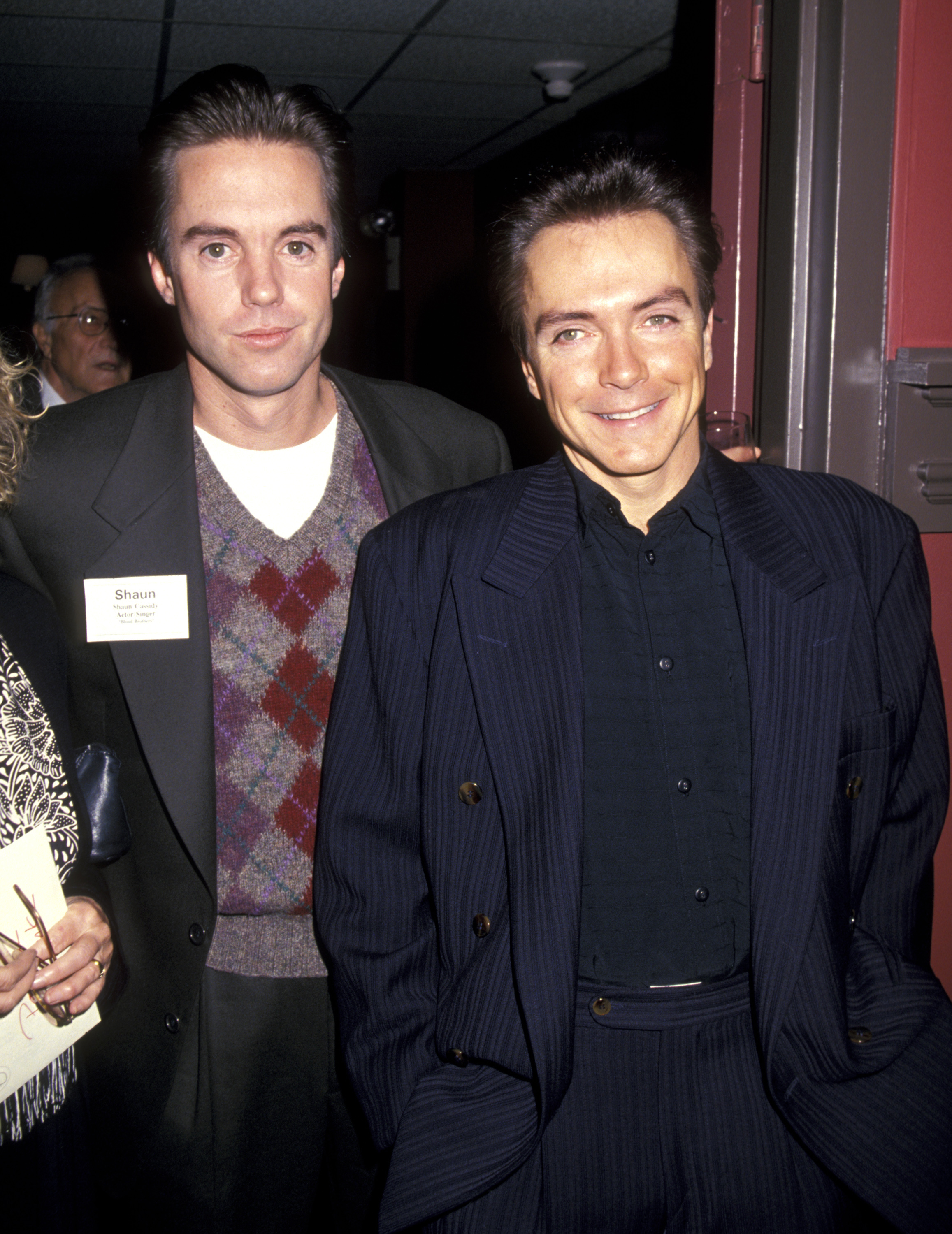 Shaun Cassidy et David Cassidy lors du déjeuner de bienfaisance de l'hôpital St. Clare, le 6 octobre 1993, à New York | Source : Getty Images