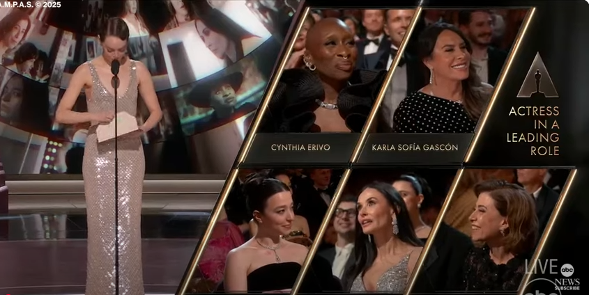 La réaction de Demi Moore aux Oscars | Source : YouTube/ABCNews