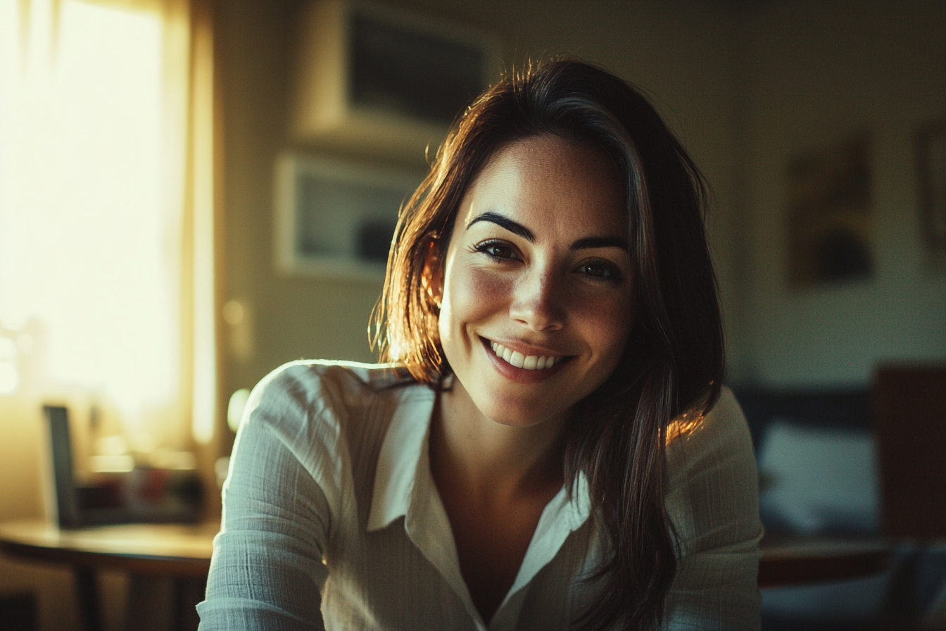 Une femme souriante | Source : Midjourney