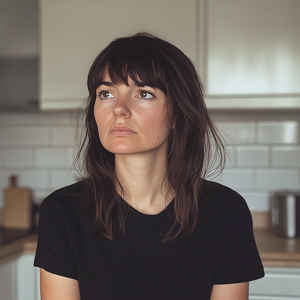 Une femme debout dans une cuisine | Source : Midjourney