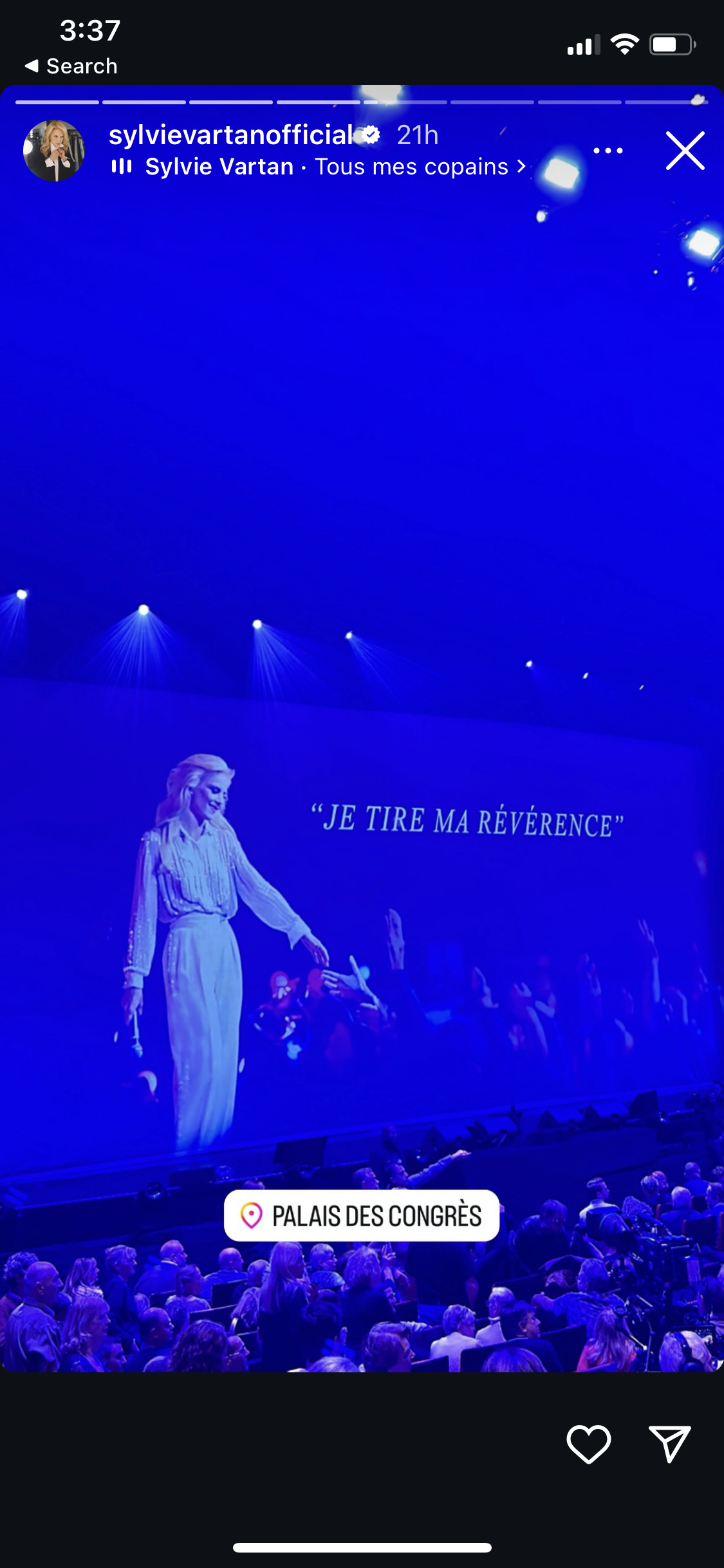 Sylvie Vartan au Palais des Congrès avec sa famille | Source : Instagram/sylvievartanofficial