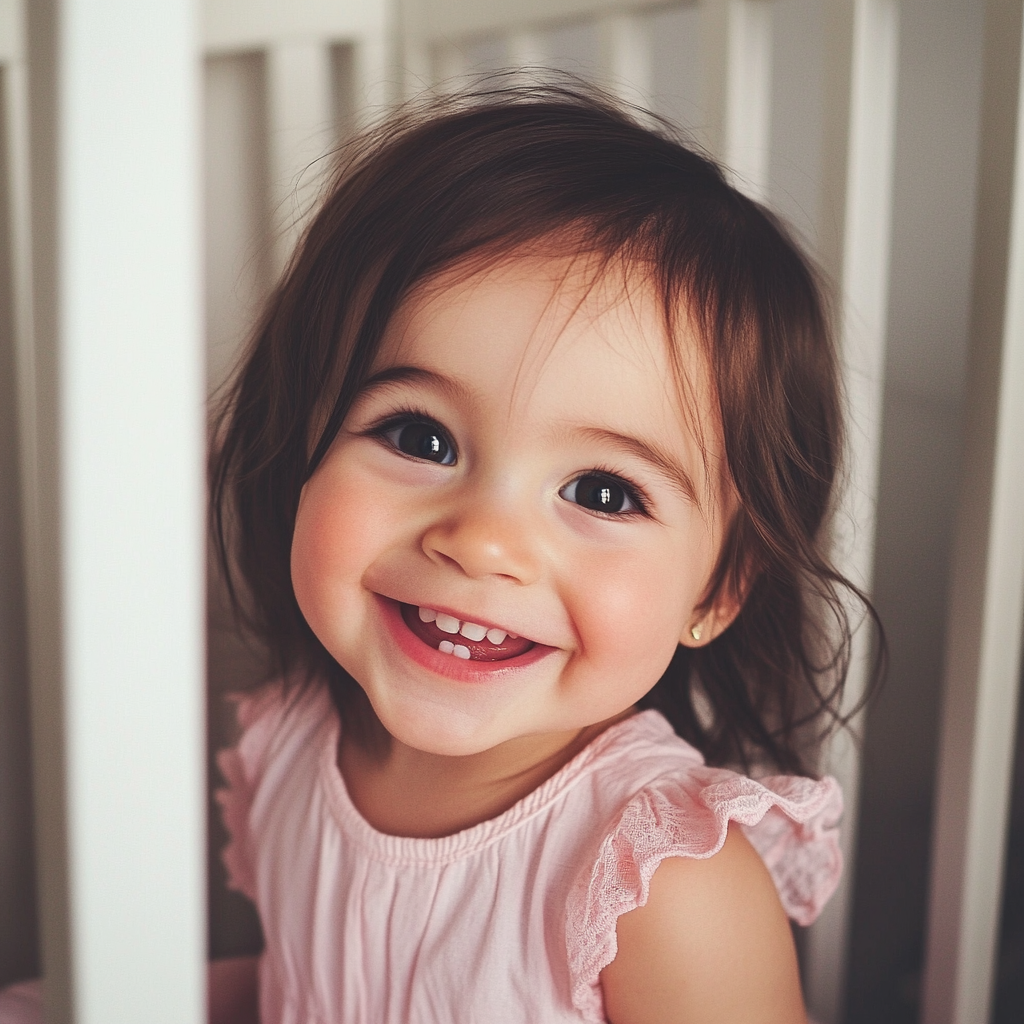 Une petite fille souriante | Source : Midjourney