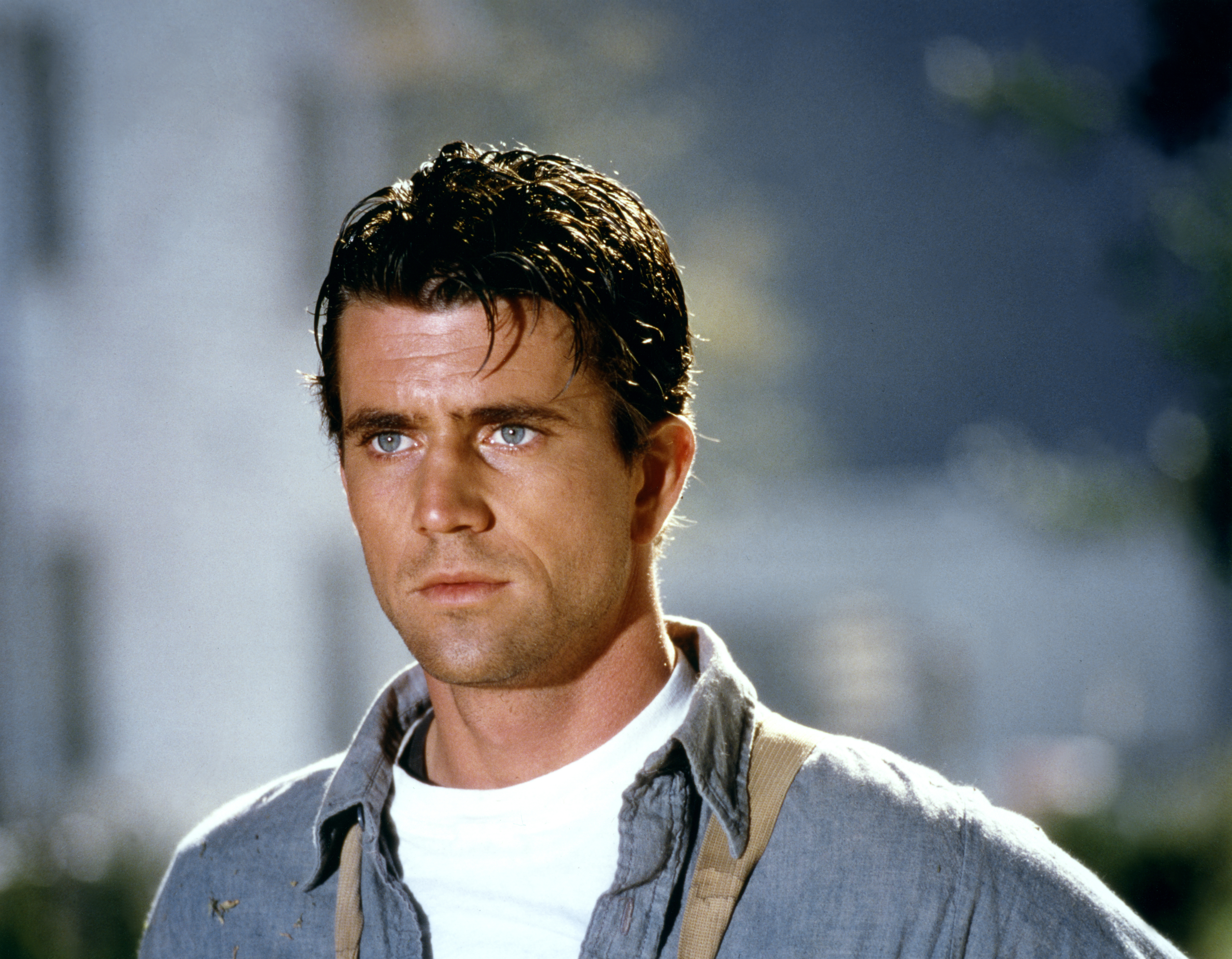 Mel Gibson sur le plateau de tournage du film "The River" de 1984 | Source : Getty Images