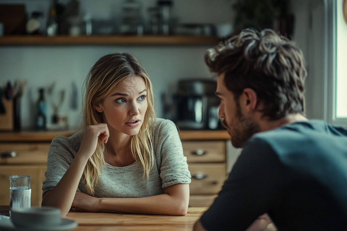 Une femme s'adressant à son mari | Source : Midjourney