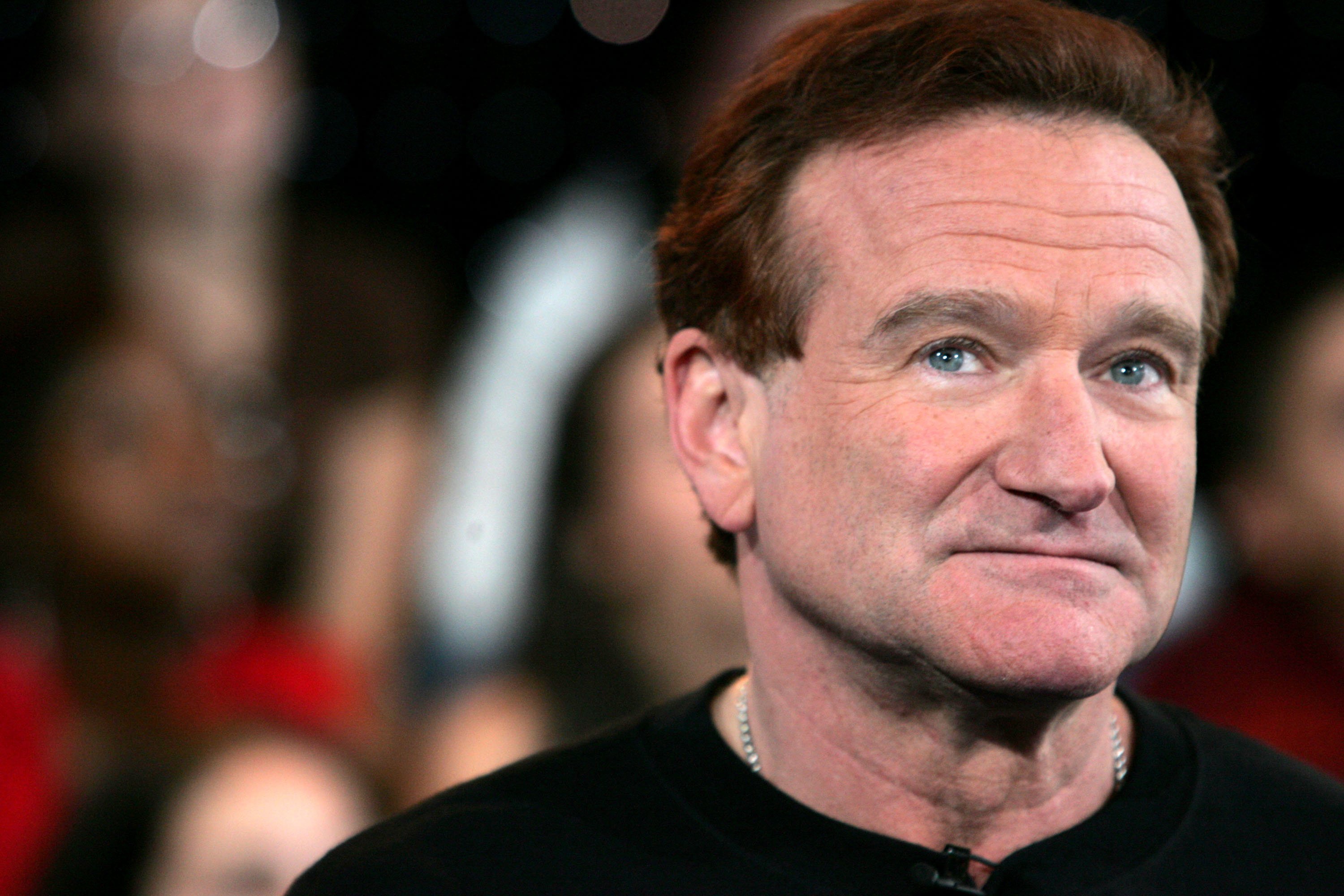 L'acteur Robin Williams sur scène lors de l'émission MTV's Total Request Live au MTV Times Square Studios le 27 avril 2006 à New York : Getty Images