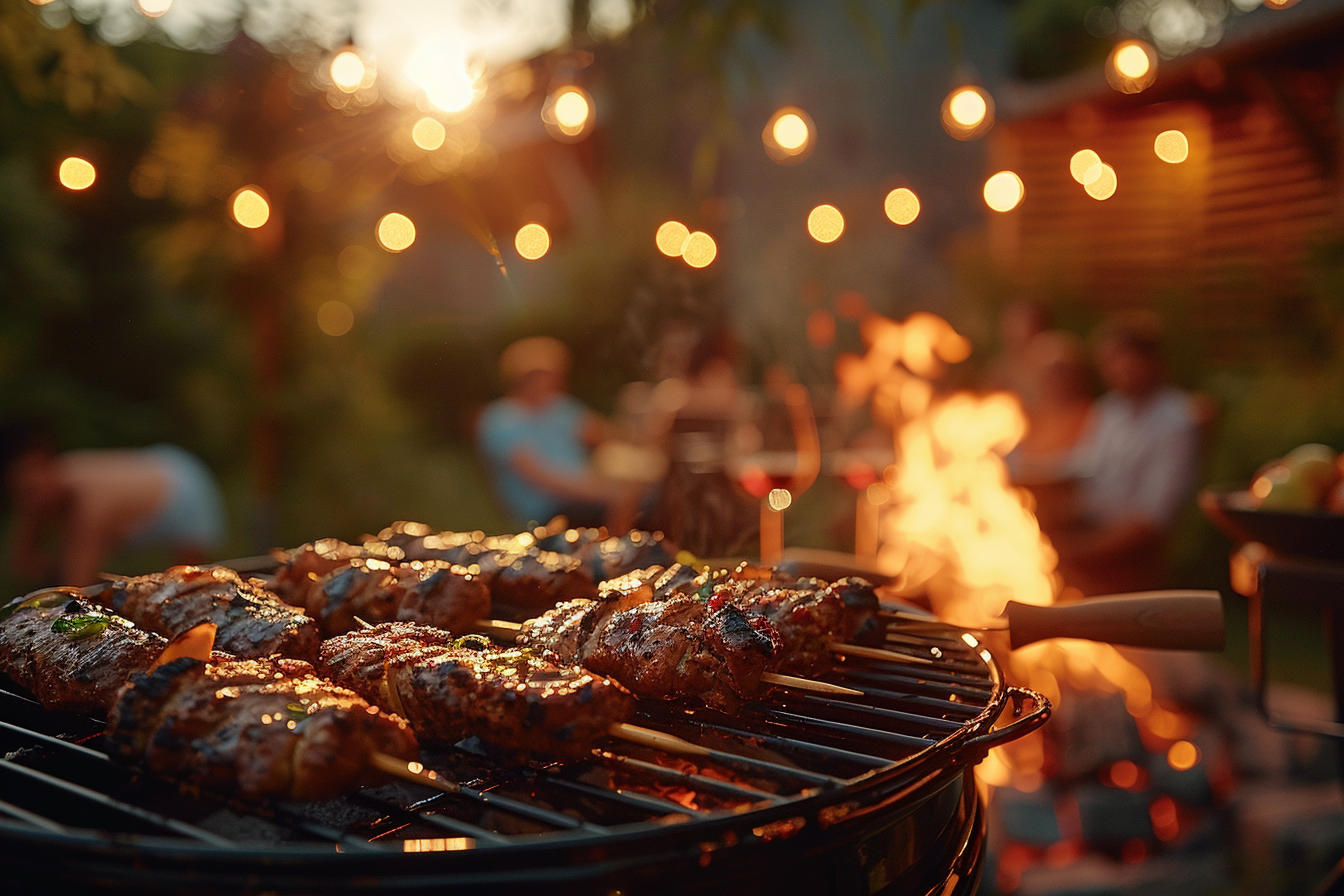 Un barbecue party par une chaude soirée | Source : Midjourney