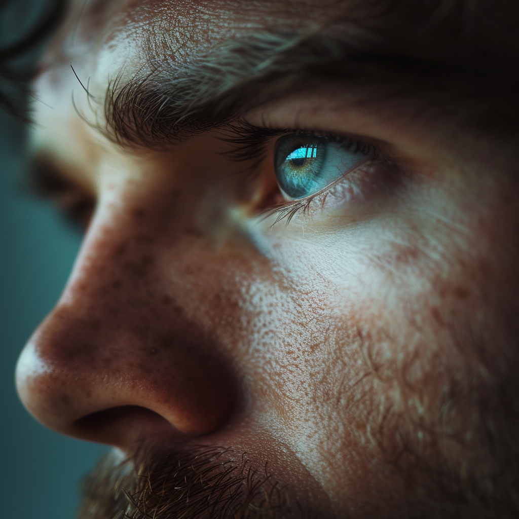 Gros plan sur les yeux d'un homme | Source : Midjourney